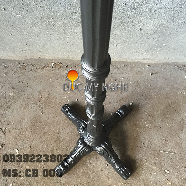 Bàn bar cafe 4 chân hoa văn gang đúc CB 008